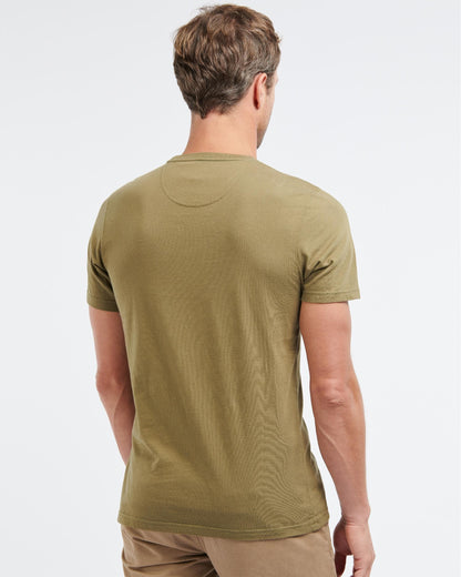 Barbour Sports Mens T-Shirt - Mid Olive