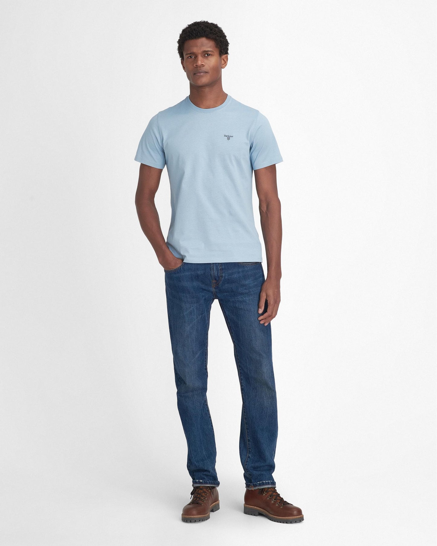 Barbour Sports Mens T-Shirt - Cool Blue