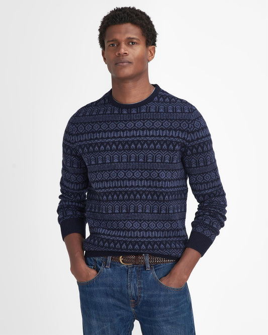 Barbour Barbour Stonebeck Mens Fair Isle Crew Neck Sweater