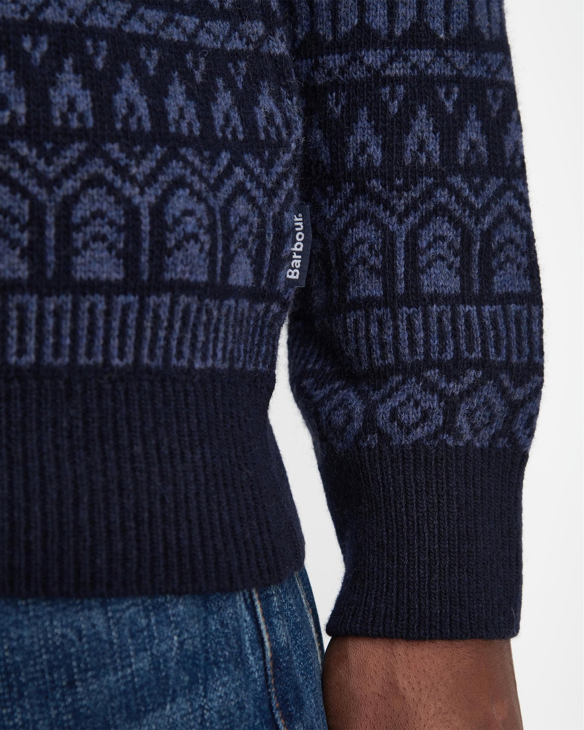 Barbour Barbour Stonebeck Mens Fair Isle Crew Neck Sweater