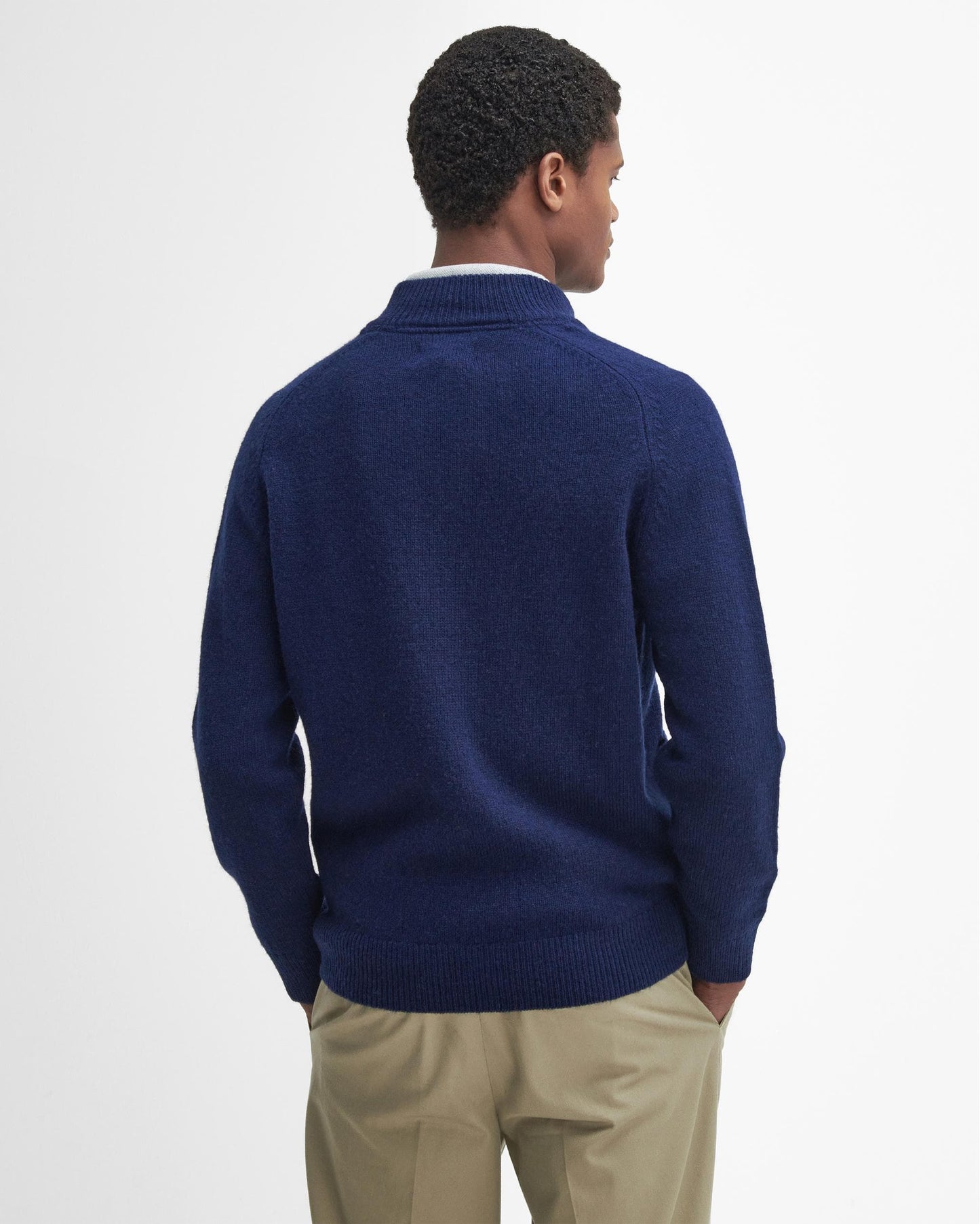 Barbour Talder Mens Half Zip Knitted Jumper - Navy