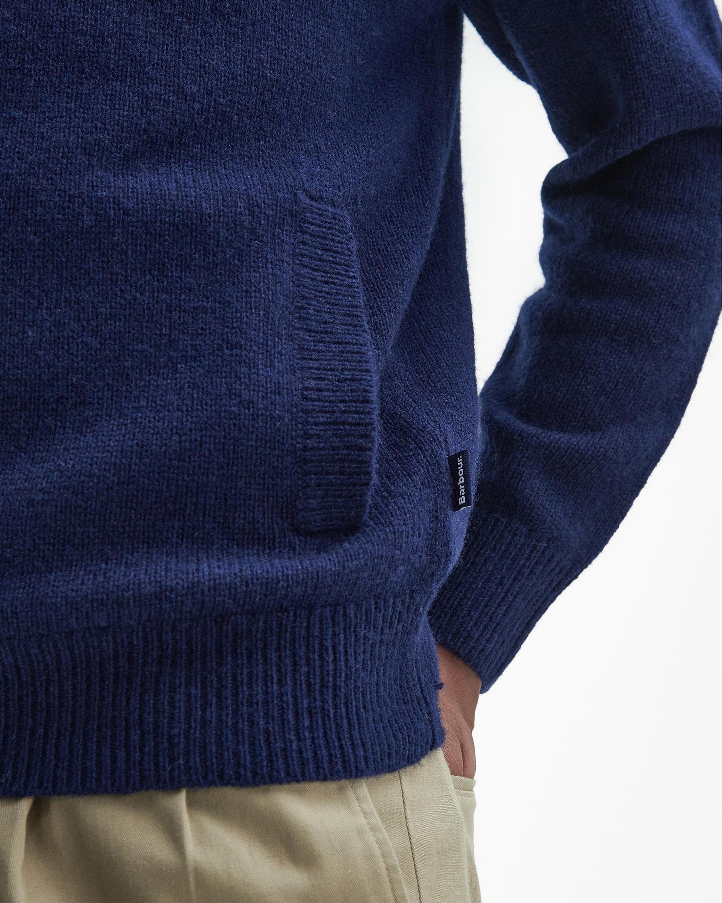 Barbour Talder Mens Half Zip Knitted Jumper - Navy