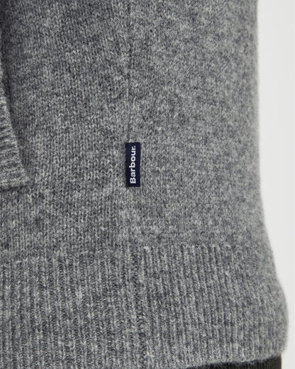 Barbour Talder Mens Half Zip Knitted Jumper - Grey Marl