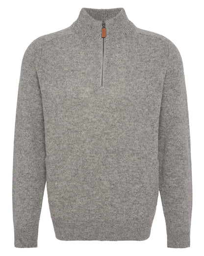 Barbour Talder Mens Half Zip Knitted Jumper - Grey Marl