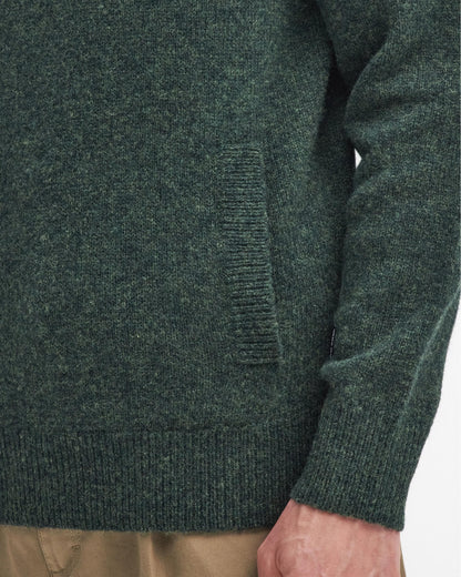 Barbour Talder Mens Half Zip Knitted Jumper - Seaweed