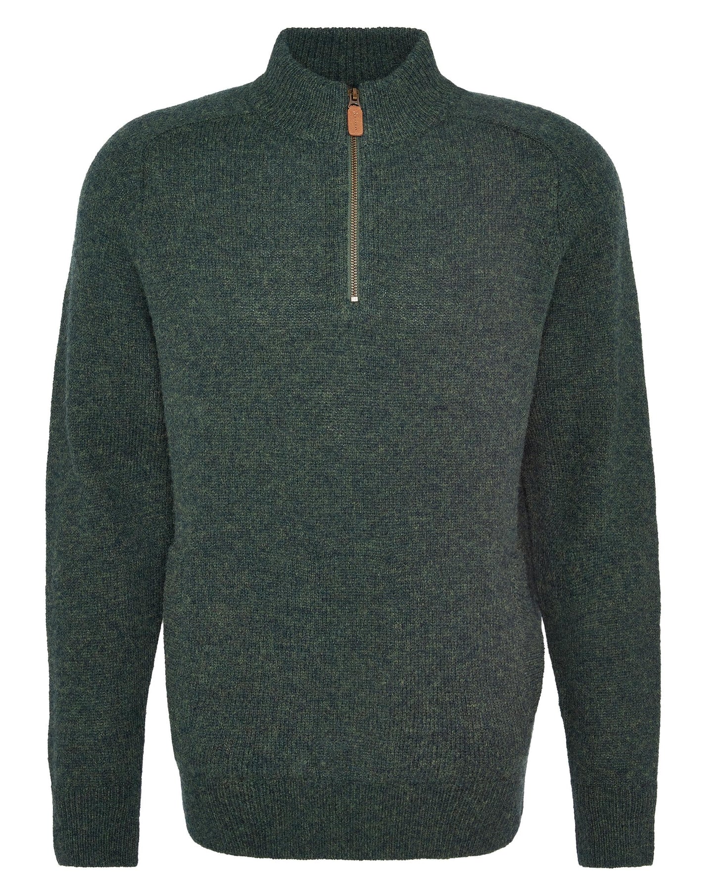 Barbour Talder Mens Half Zip Knitted Jumper - Seaweed