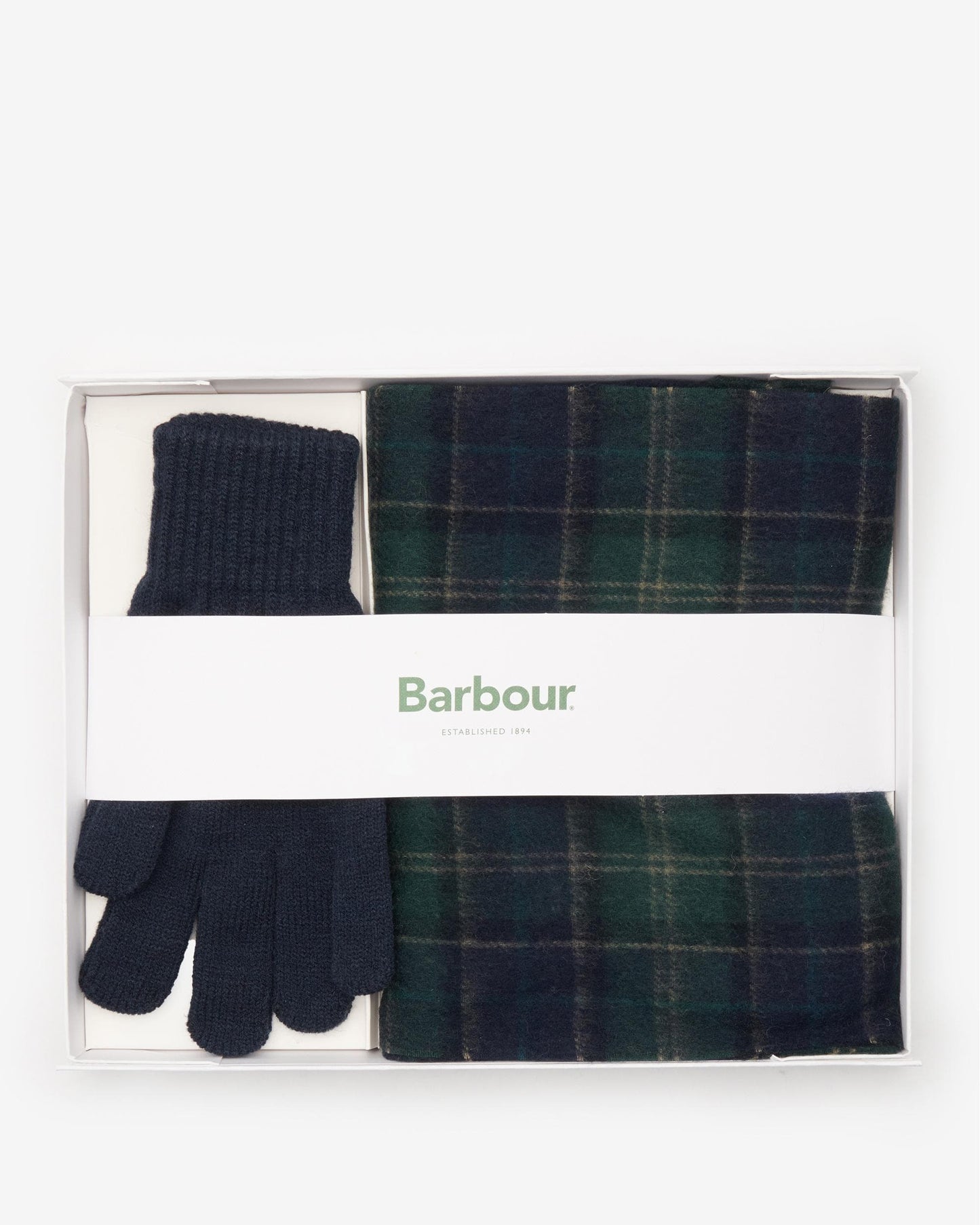 Barbour Tartan Mens Scarf & Glove Gift Set