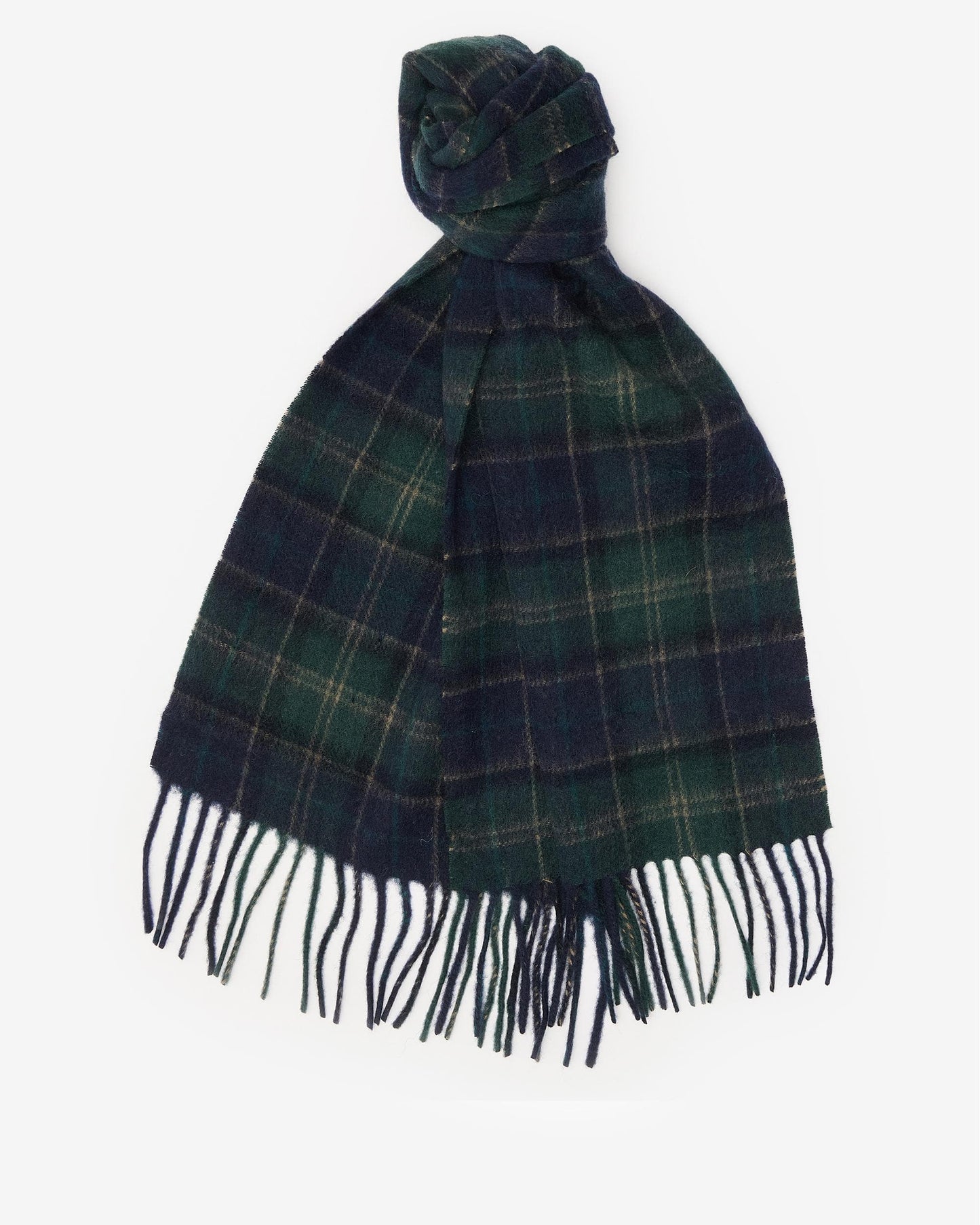 Barbour Tartan Mens Scarf & Glove Gift Set - Green Loch Tartan