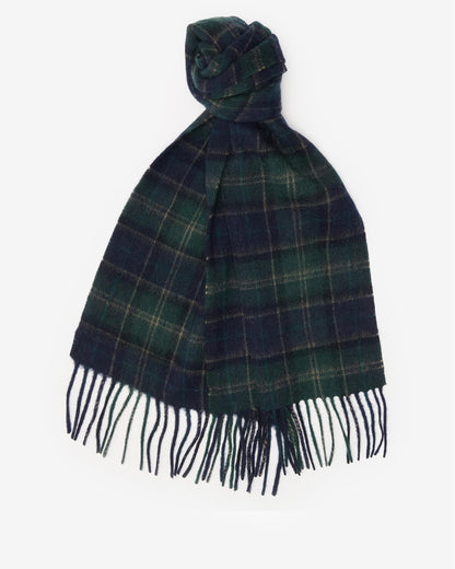 Barbour Tartan Mens Scarf & Glove Gift Set - Green Loch Tartan
