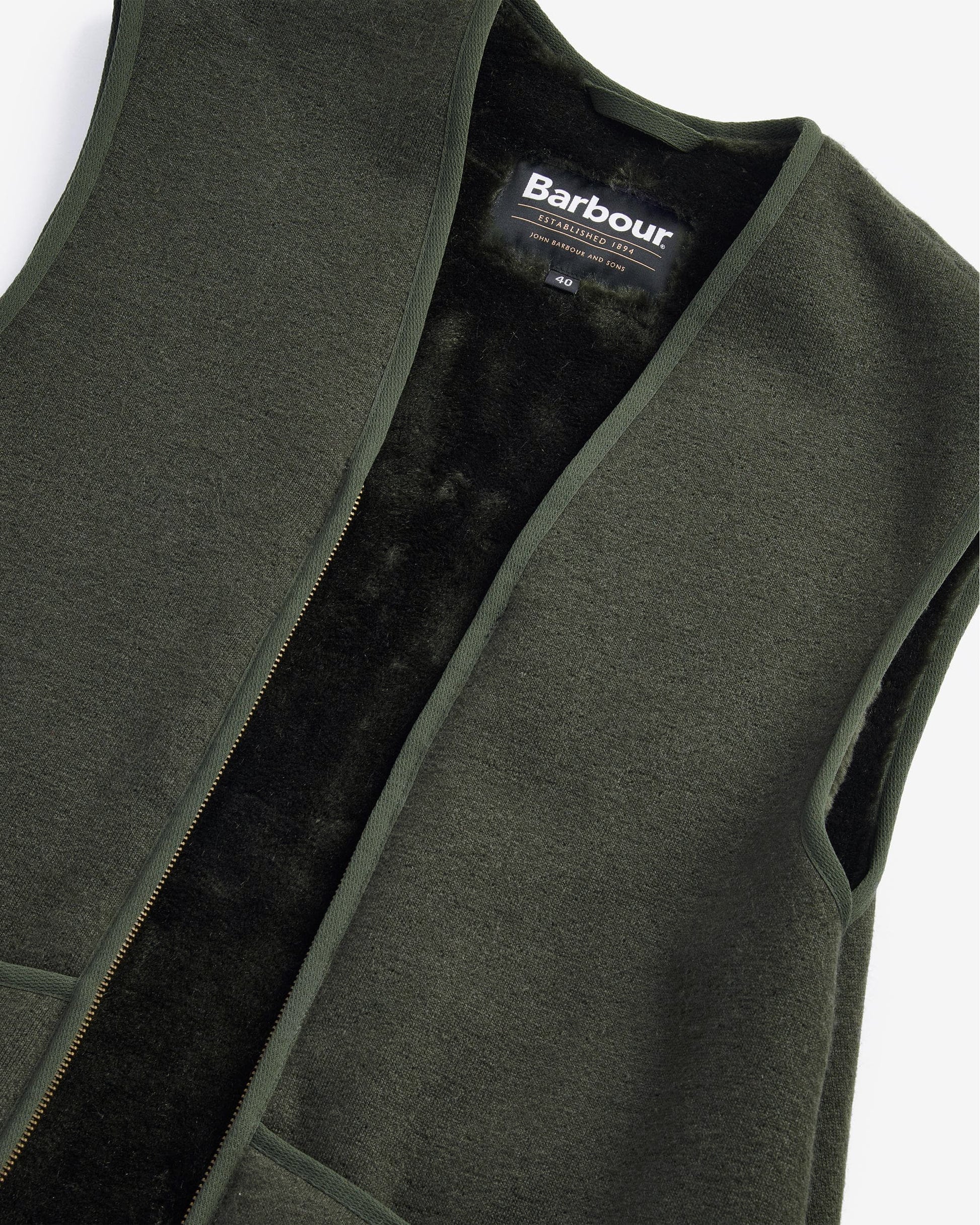 Barbour Warm Pile Waistcoat Zip-In Liner - Sage – CHO