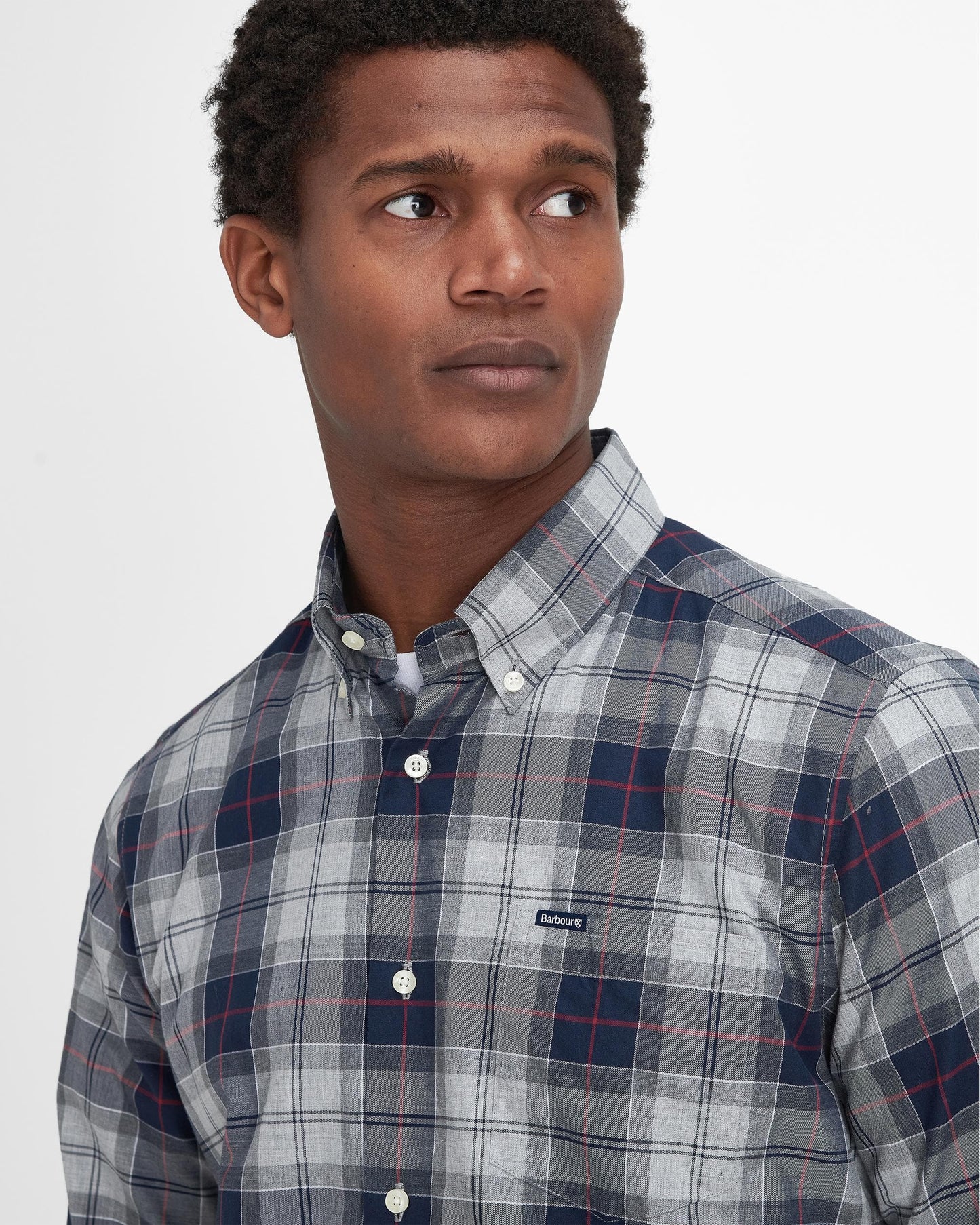 Barbour Wetherham Tailored Mens Shirt - Blue Granite