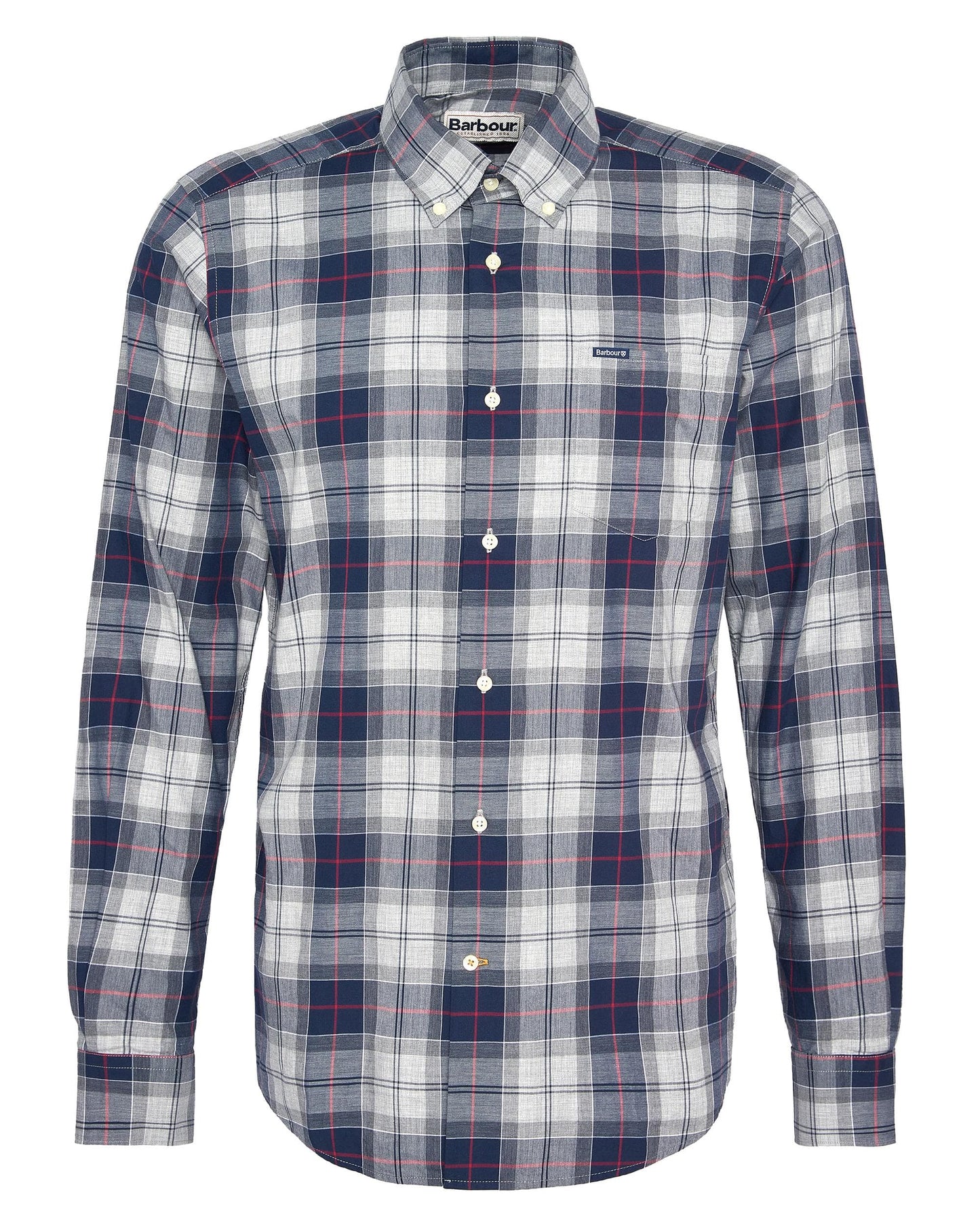 Barbour Wetherham Tailored Mens Shirt - Blue Granite
