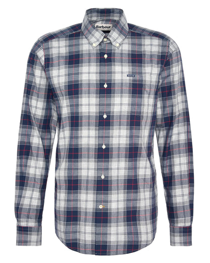 Barbour Wetherham Tailored Mens Shirt - Blue Granite
