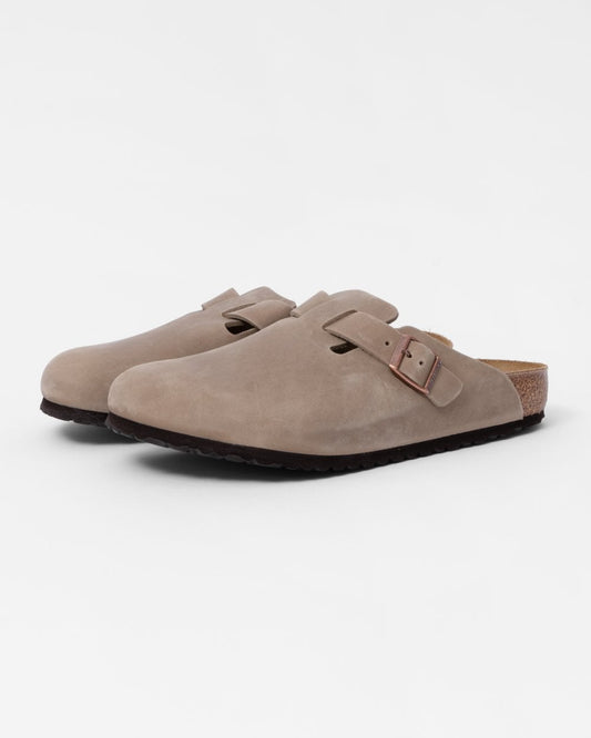 Birkenstock Boston Oiled Nubuck Leather Unisex Clogs - Tobacco Brown