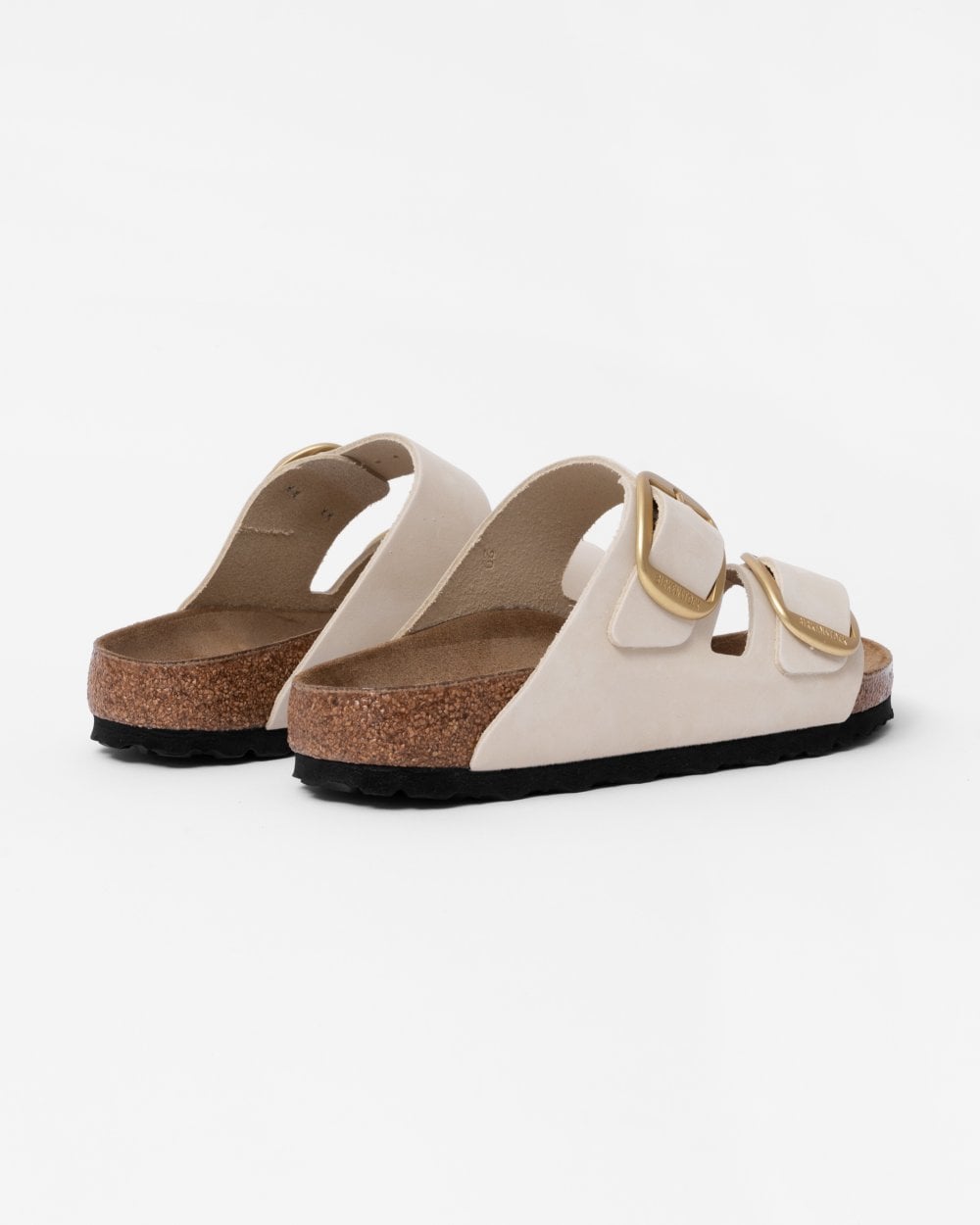 Birkenstock Arizona Big Buckle Womens Nubuck Leather Sandals - Ecru
