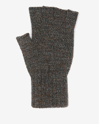Barbour Mens Fingerless Gloves - Green