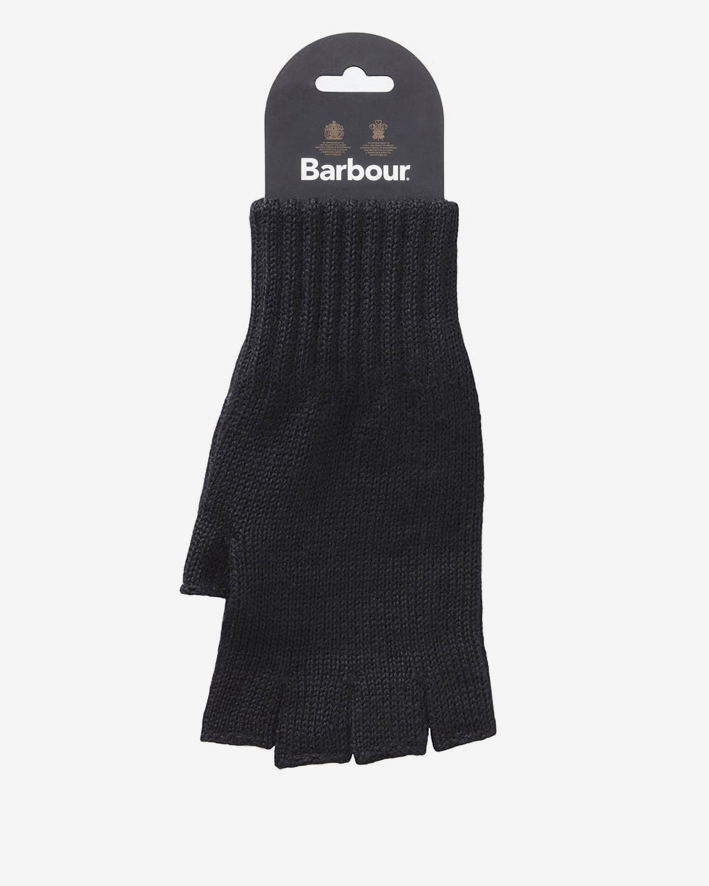 Barbour Mens Fingerless Gloves - Black