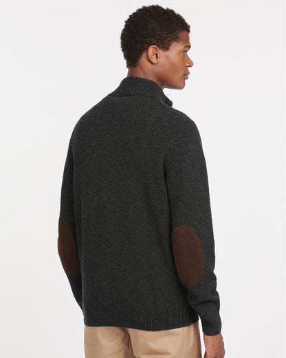Barbour Essential Patch Half Zip Mens Jumper - Charcoal