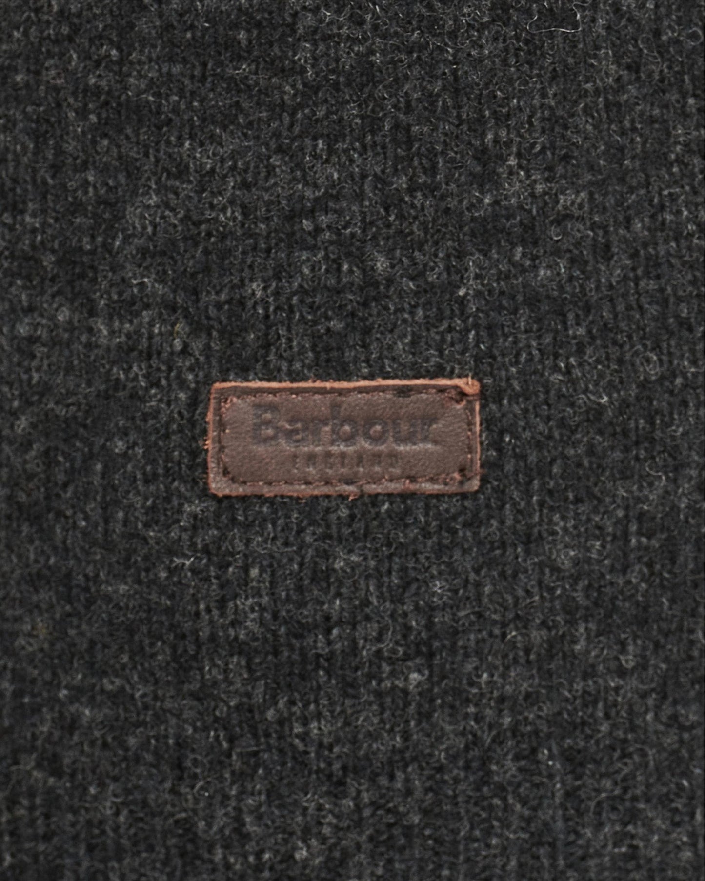 Barbour Essential Patch Half Zip Mens Jumper - Charcoal
