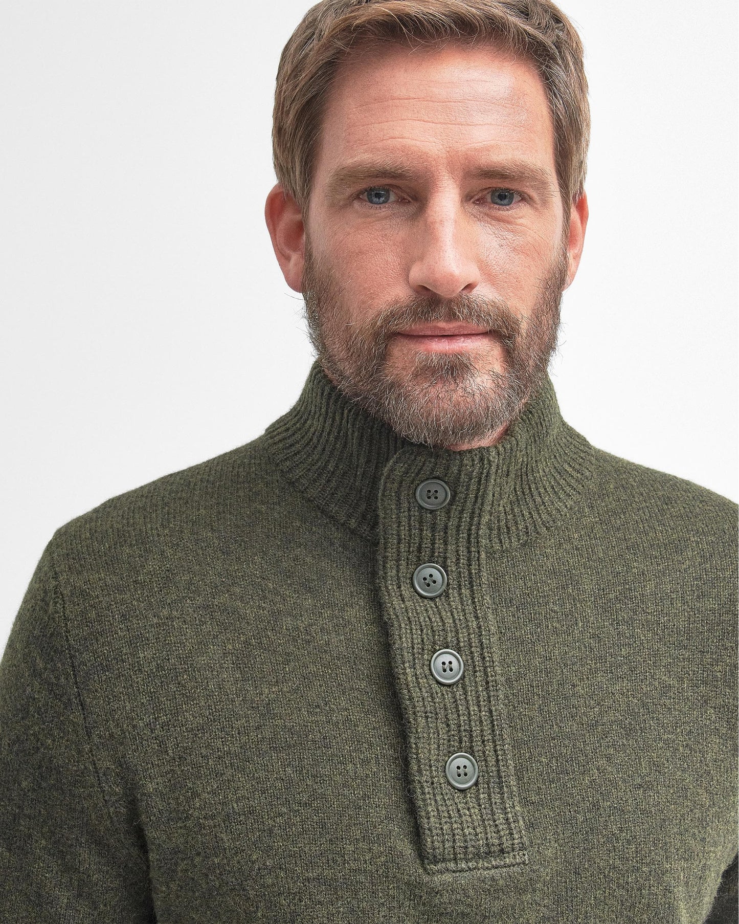 Barbour Essential Patch Half Zip Mens Jumper - Seaweed