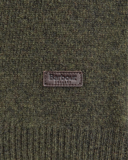 Barbour Essential Patch Half Zip Mens Jumper - Seaweed