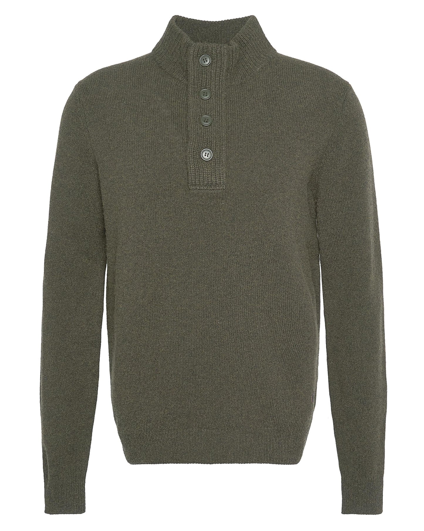 Barbour Essential Patch Half Zip Mens Jumper - Seaweed