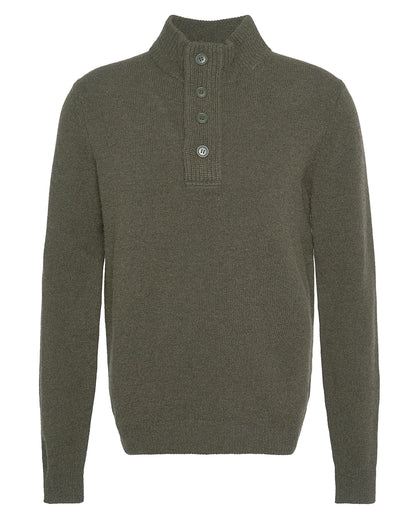 Barbour Essential Patch Half Zip Mens Jumper - Seaweed