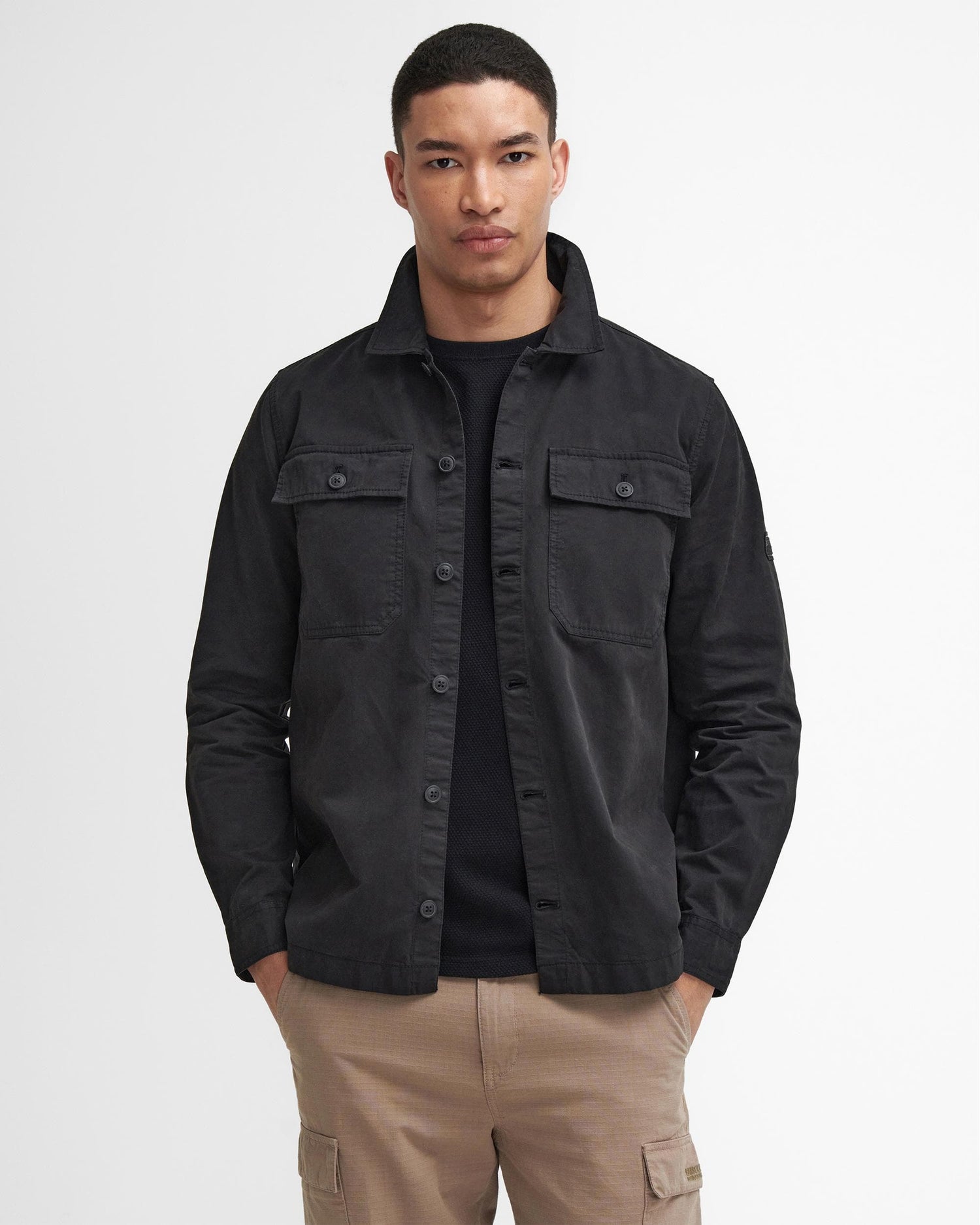 Barbour International Arlo Mens Overshirt - Black - CHO - Designer Mens Coats & Jackets