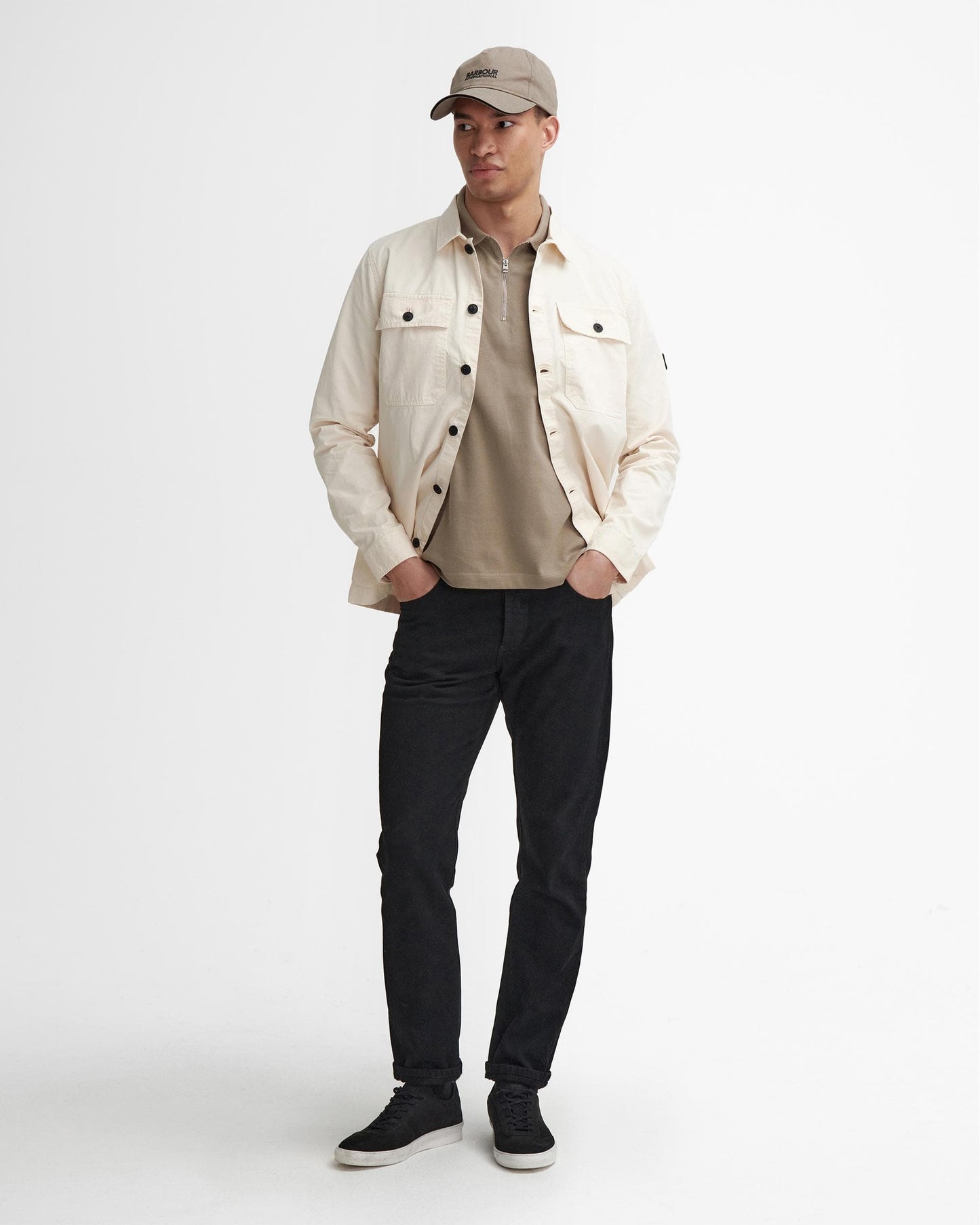 Barbour International Arlo Mens Overshirt - Whisper White