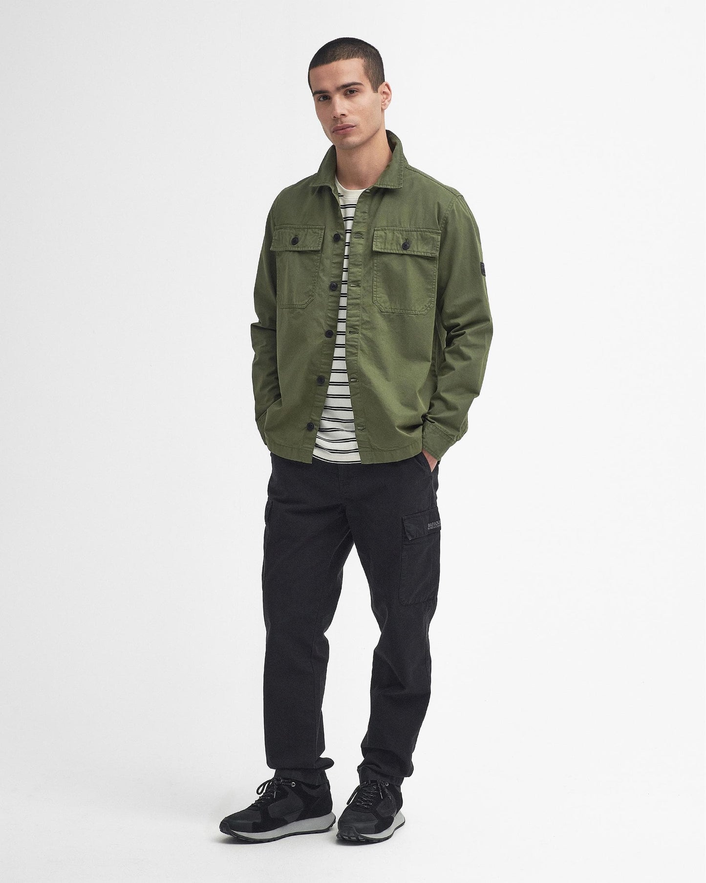 Barbour International Arlo Mens Overshirt - Burnt Olive
