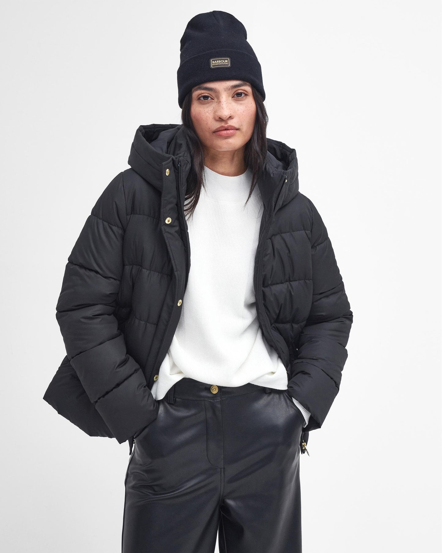 Barbour International Barron Womens Puffer Jacket - Black