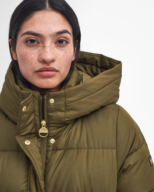 Barbour International Barron Womens Puffer Jacket - Empire Green