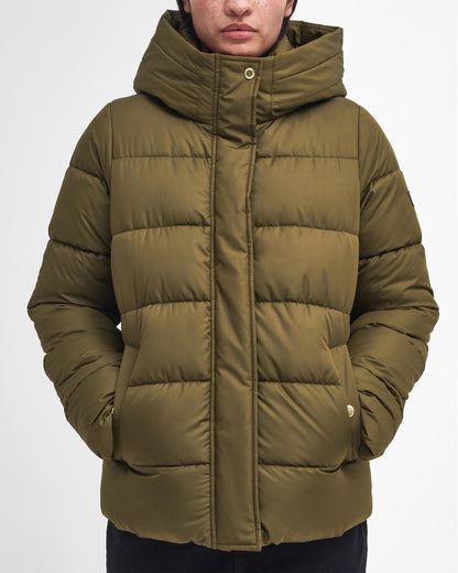 Barbour International Barron Womens Puffer Jacket - Empire Green