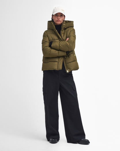 Barbour International Barron Womens Puffer Jacket - Empire Green