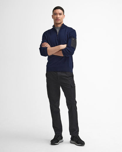 Barbour International Blades Mens Cotton Half Zip Jumper - Navy