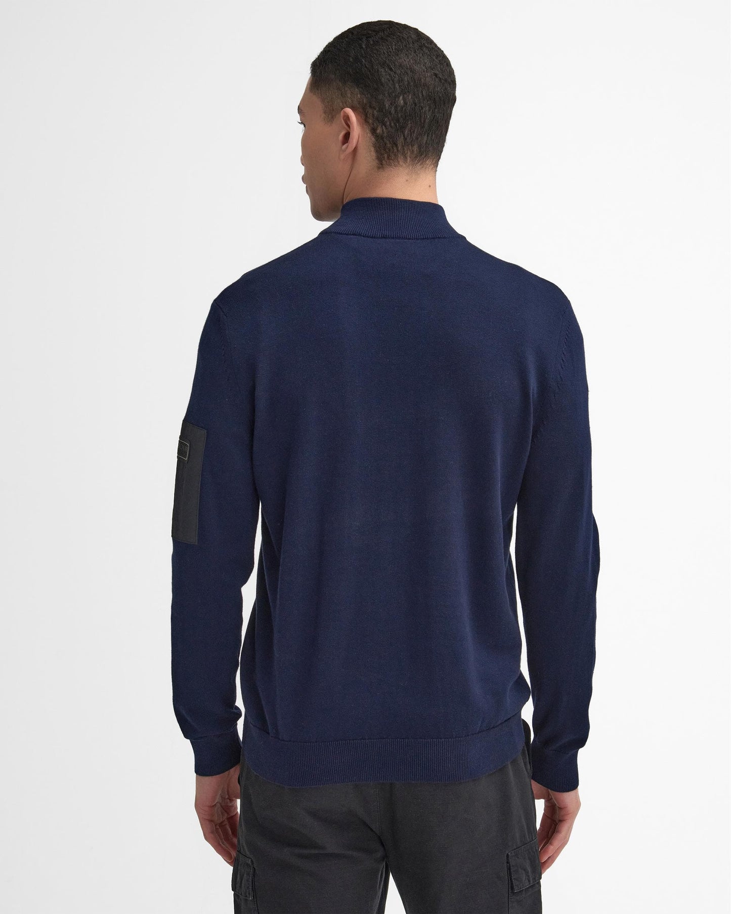 Barbour International Blades Mens Cotton Half Zip Jumper - Navy