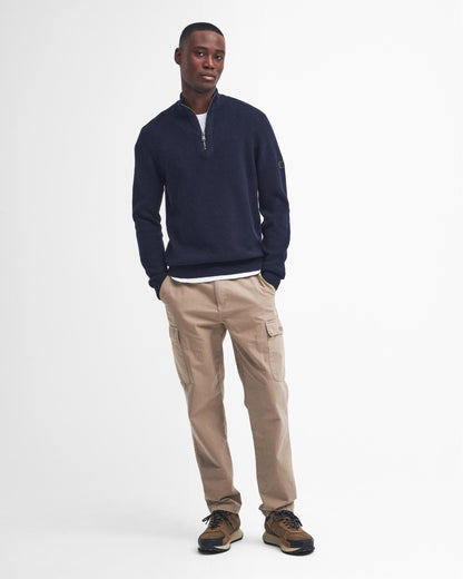Barbour International Crawley Mens Funnel Neck Jumper - Navy