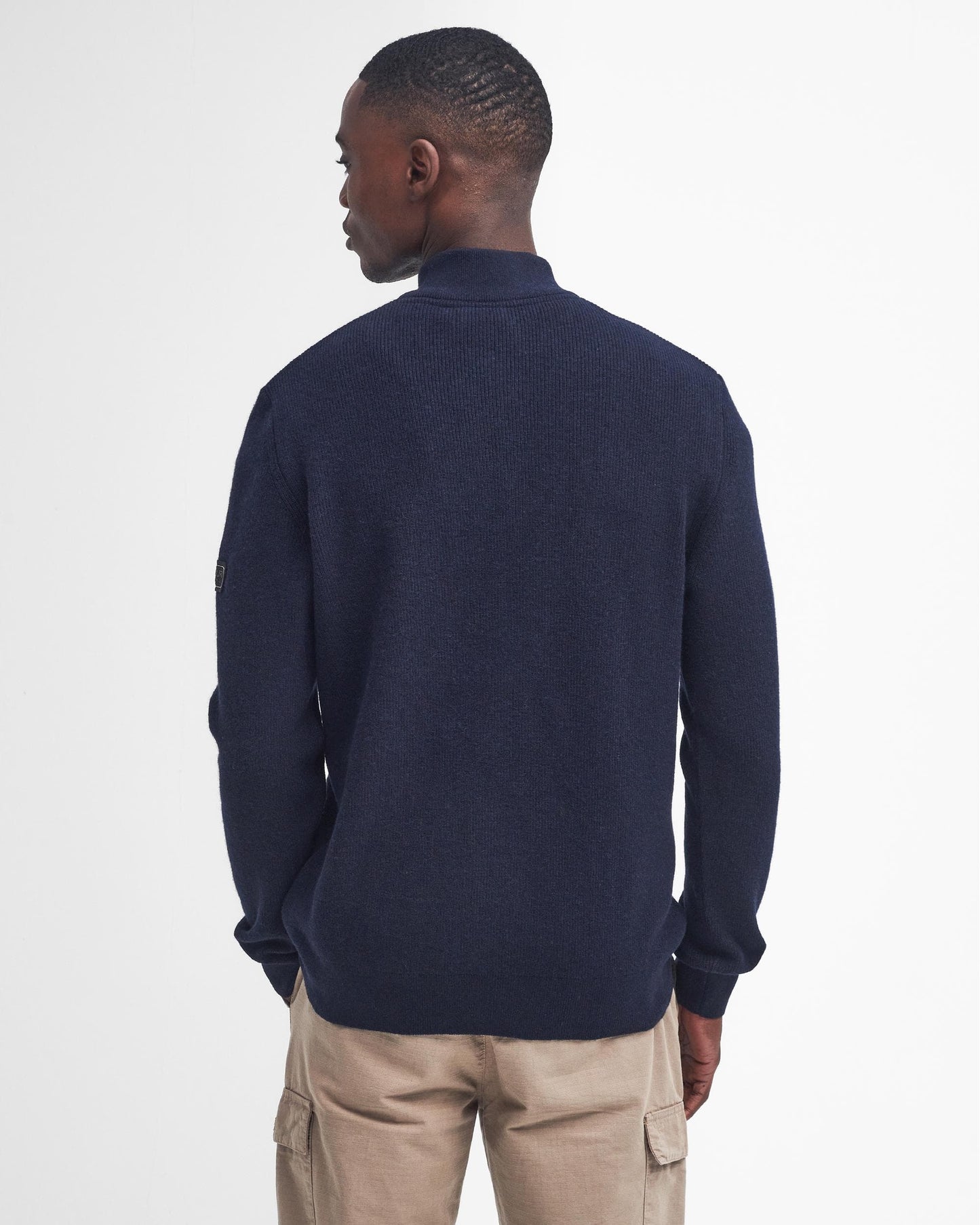 Barbour International Crawley Mens Funnel Neck Jumper - Navy
