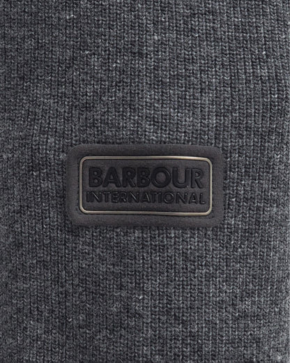 Barbour International Crawley Mens Funnel Neck Jumper - Charcoal Marl