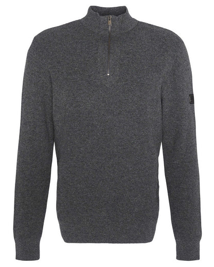 Barbour International Crawley Mens Funnel Neck Jumper - Charcoal Marl