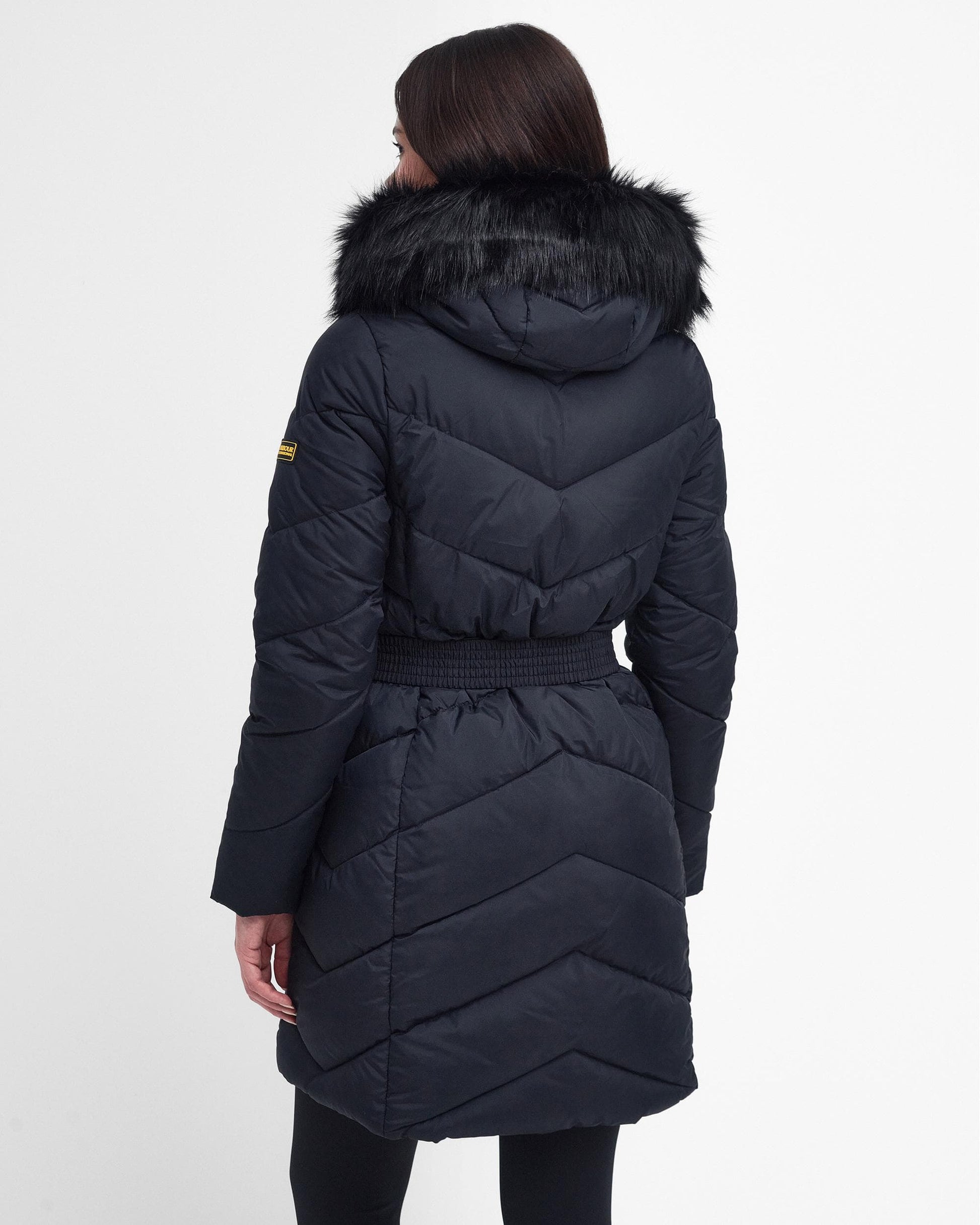Barbour International East Moor Womens Long Quilted Jacket
