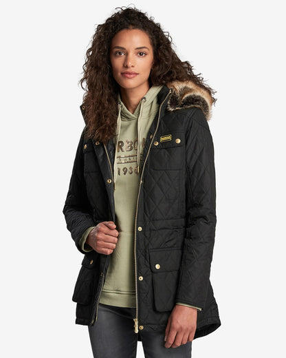 Barbour International Enduro Womens Quilted Jacket - Black