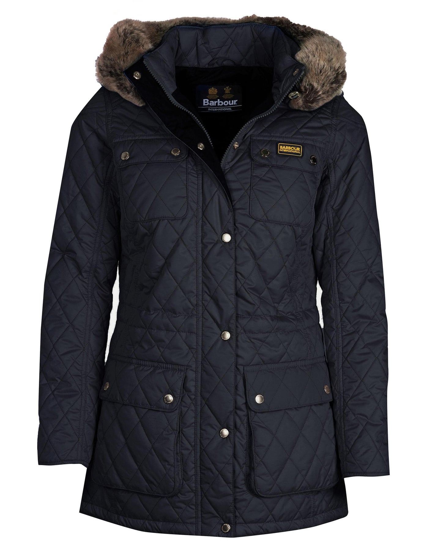Barbour International Enduro Womens Quilted Jacket - Navy