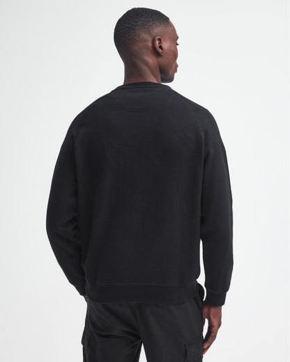 Barbour International Essential Crew Mens Sweatshirt - Black/Pewter