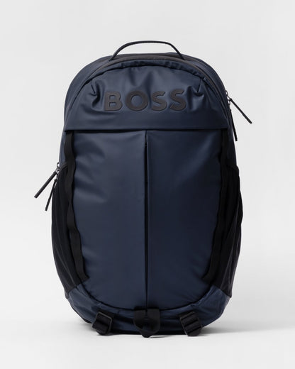BOSS Orange Stormy Mens Faux Leather Backpack with Logo Details