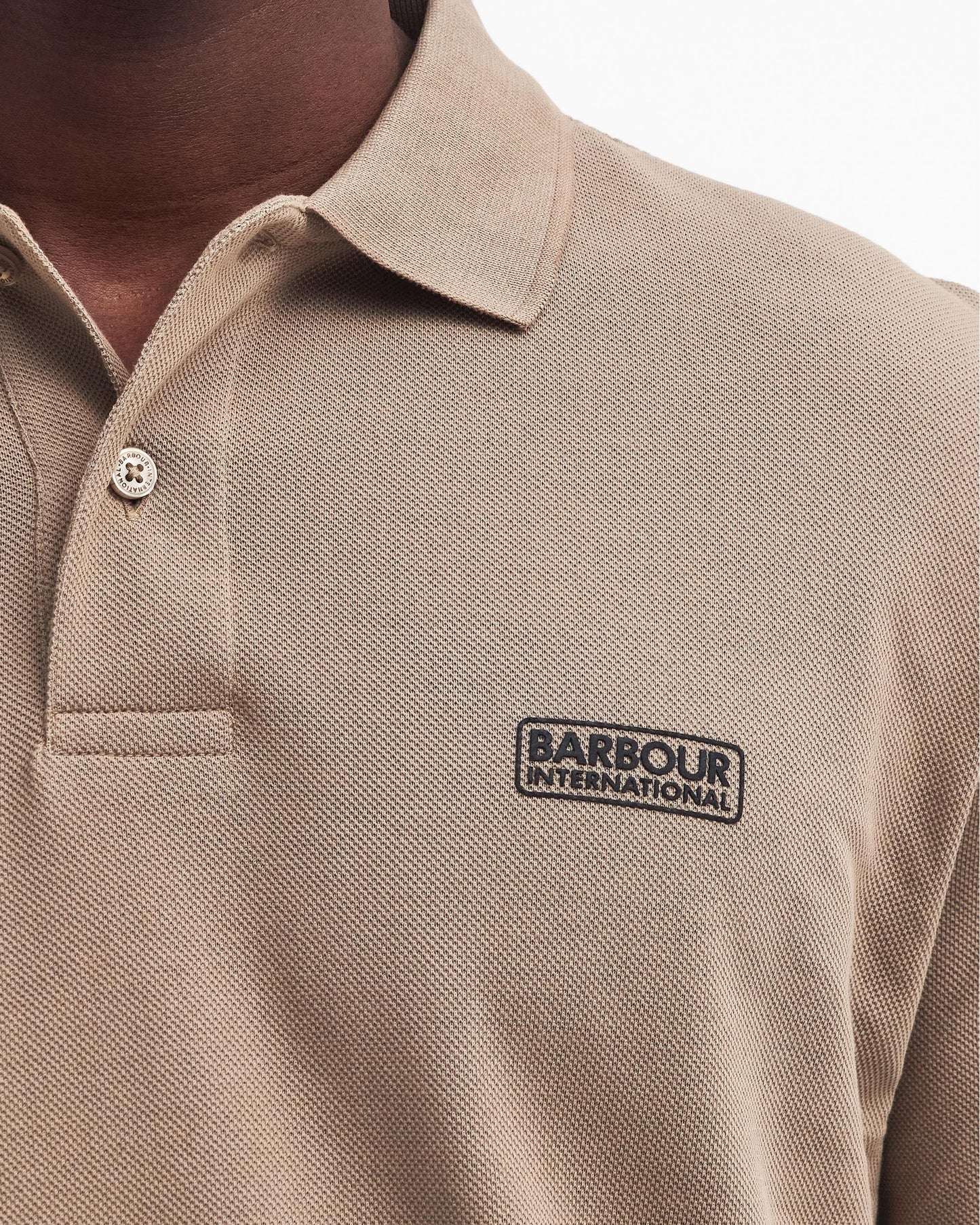 Barbour International Essential Short Sleeve Mens Polo - Timberwolf