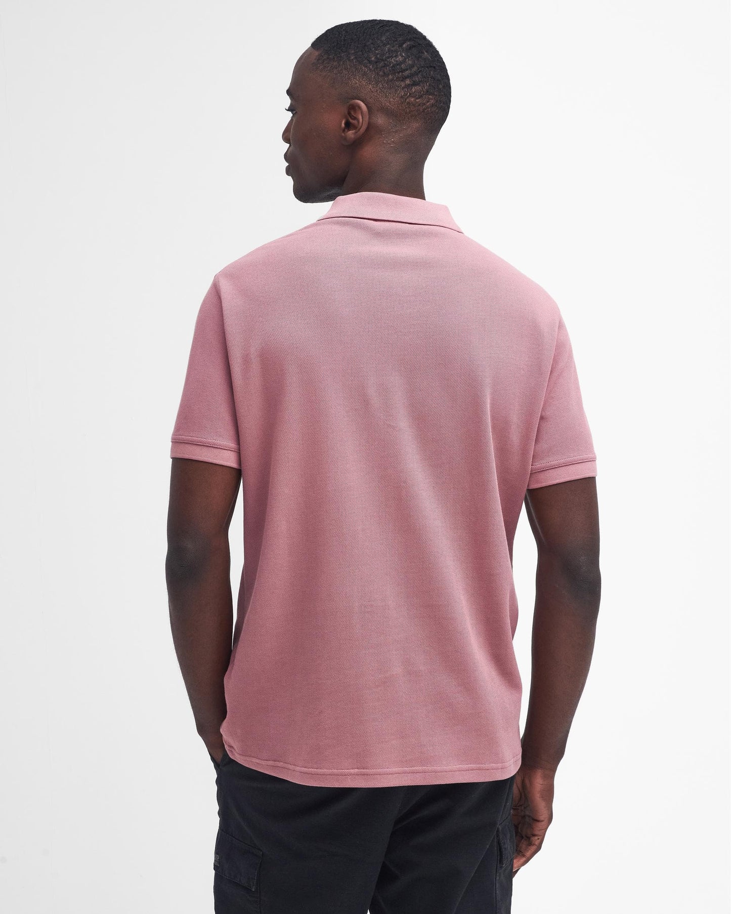 Barbour International Essential Short Sleeve Mens Polo - Granite Pink