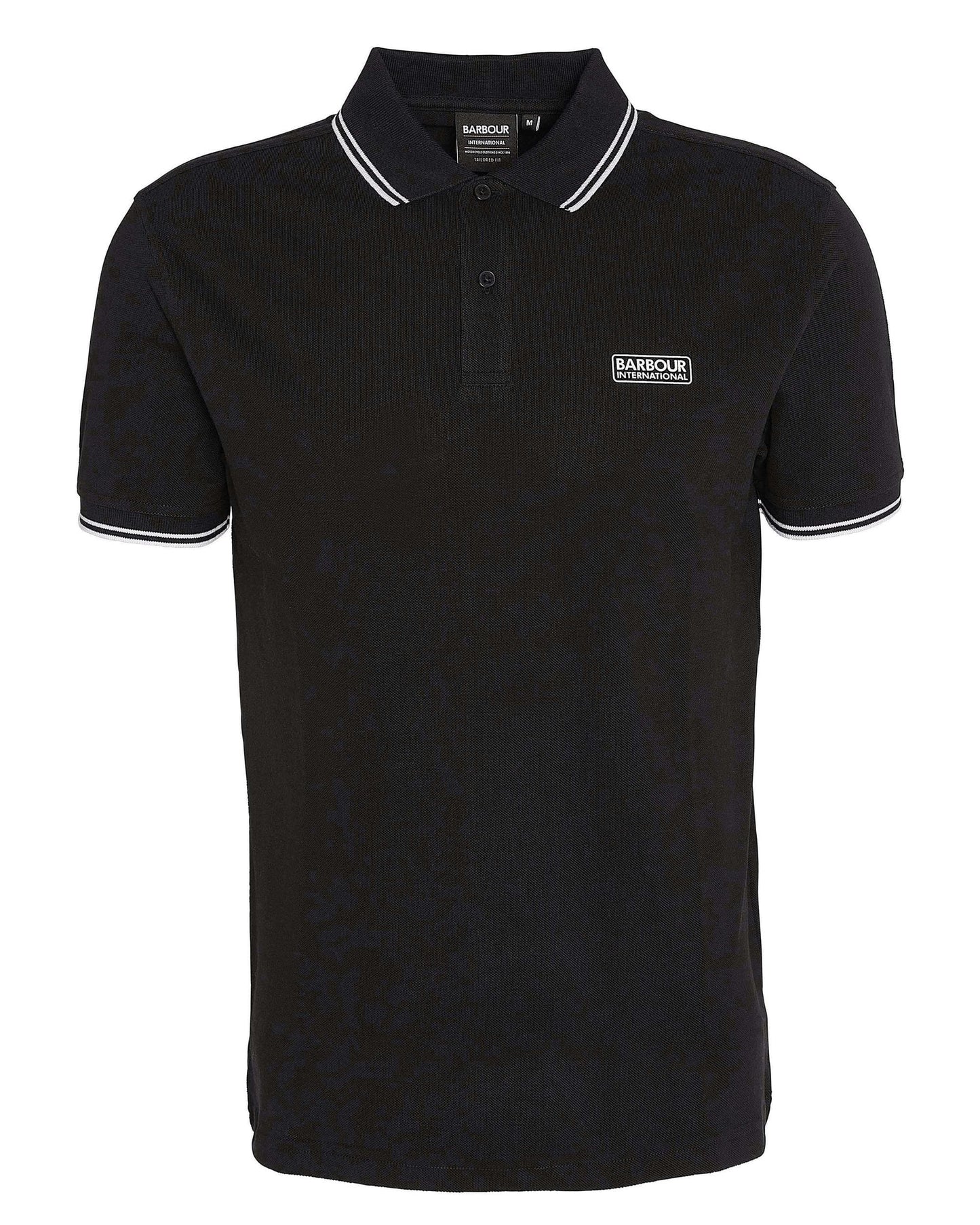 Barbour International Evan Mens Tipped Polo Shirt - Black