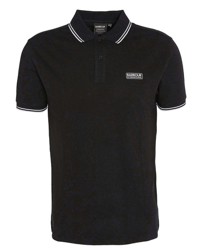 Barbour International Evan Mens Tipped Polo Shirt - Black