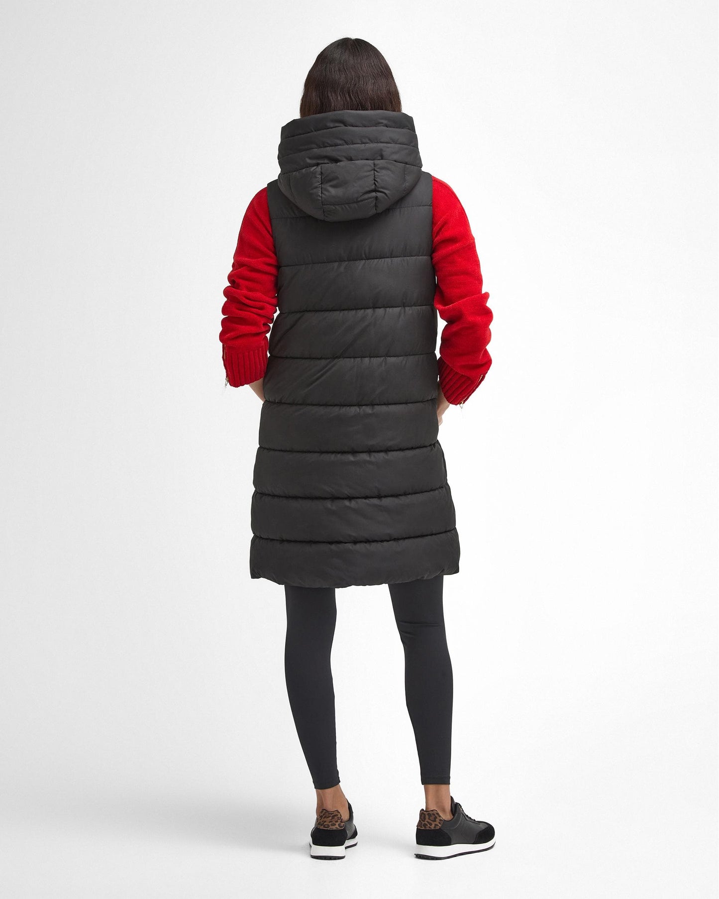 Barbour International Greyson Womens Long Puffer Gilet - Black